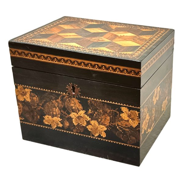 Victorian Tunbridge Ware Tea Caddy