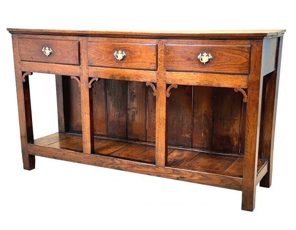 Small Georgian Oak Potboard Dresser Base