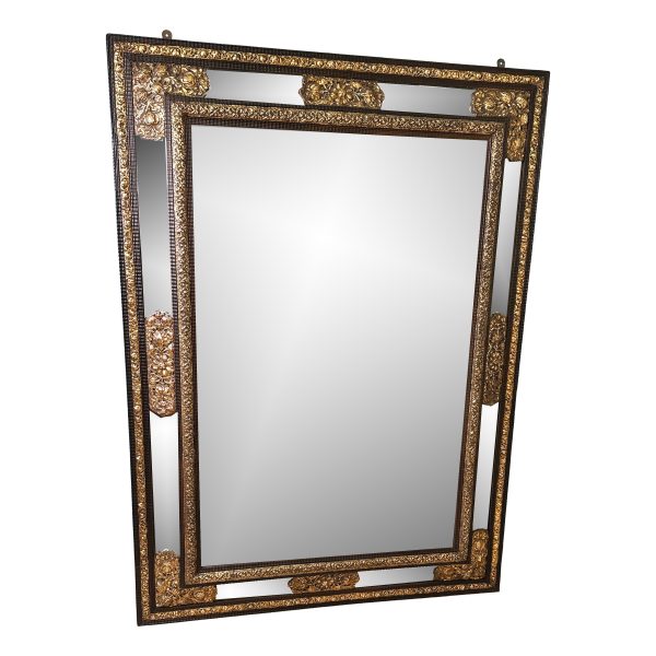 Large 19th Century Flemish Ripple Cushion Mirror