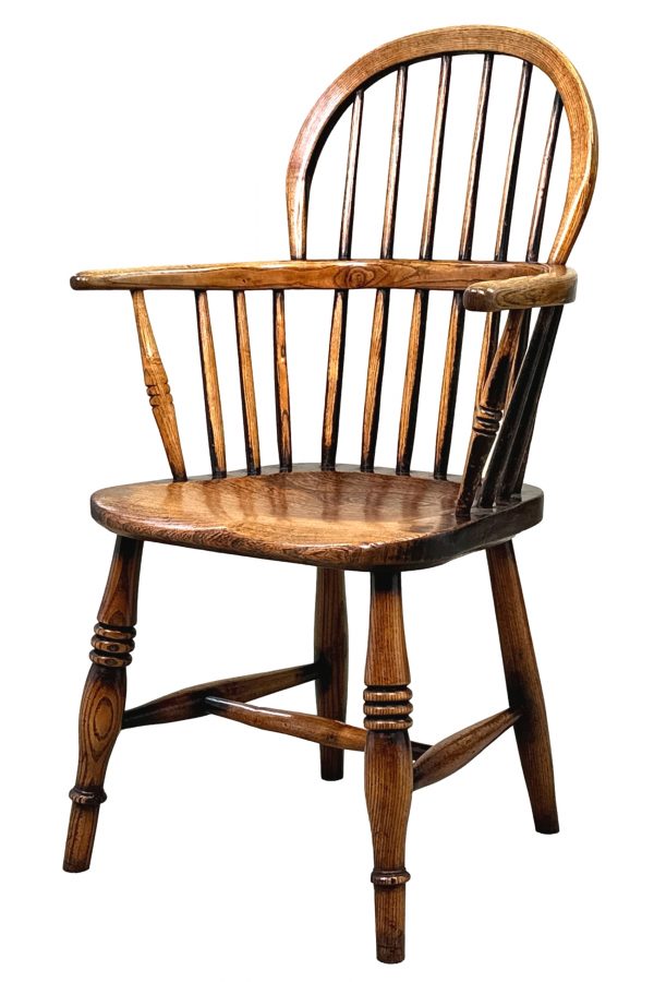19th Century Ash & Elm Childs Windsor Chair