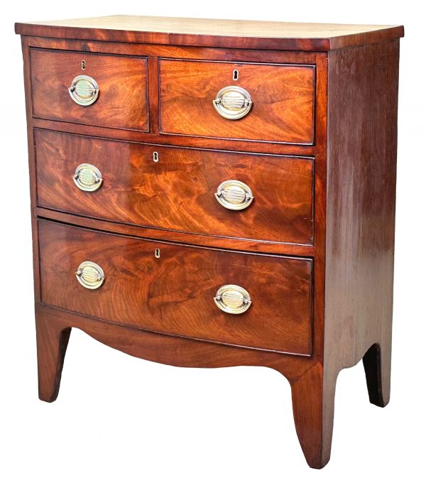 Small 19th Century Bowfront Chest Of Drawers