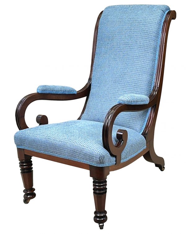 William IV Mahogany Library Armchair