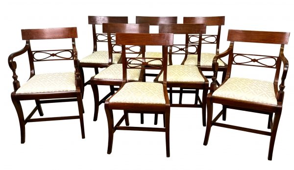 Set Of Eight Georgian Mahogany Dining Chairs