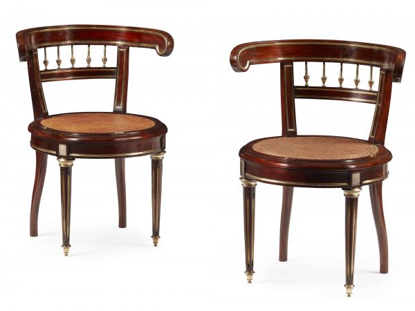 Pair Of 19th Century French Mahogany Salon Chairs