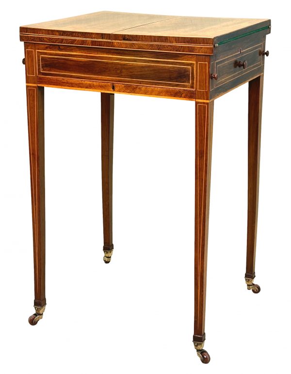 Georgian Rosewood Folding Top Patience Table