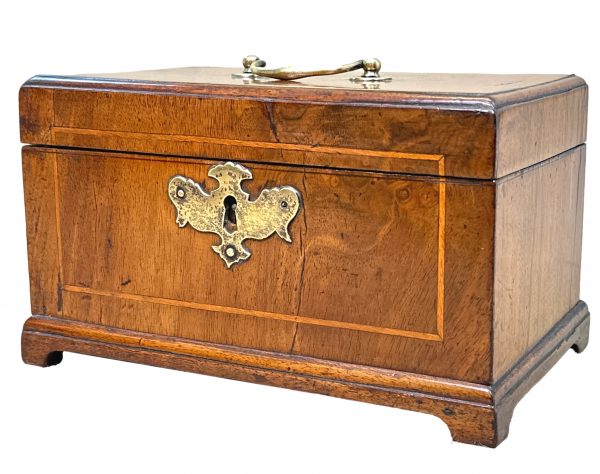 Georgian Walnut Rectangular Tea Caddy