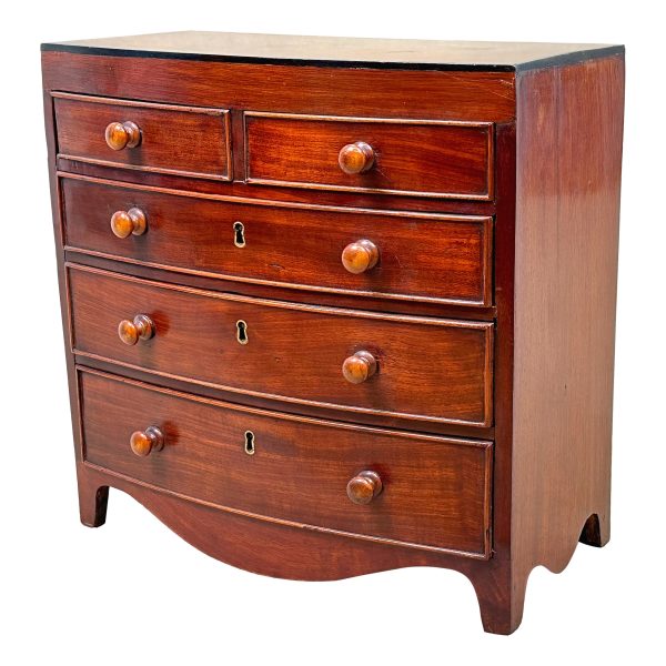 Regency Mahogany Miniature Bowfront Chest