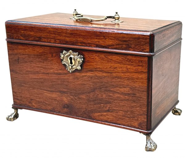 18th Century Padouk Wood Tea Caddy