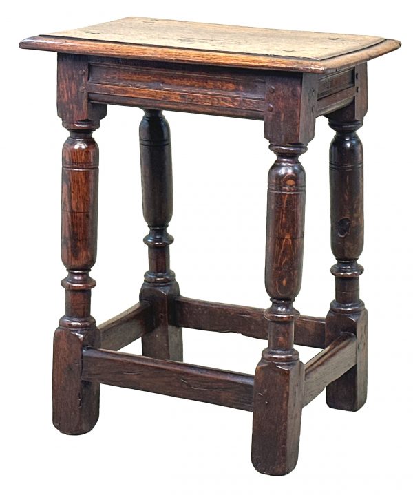 17th Century Rectangular Oak Joint Stool
