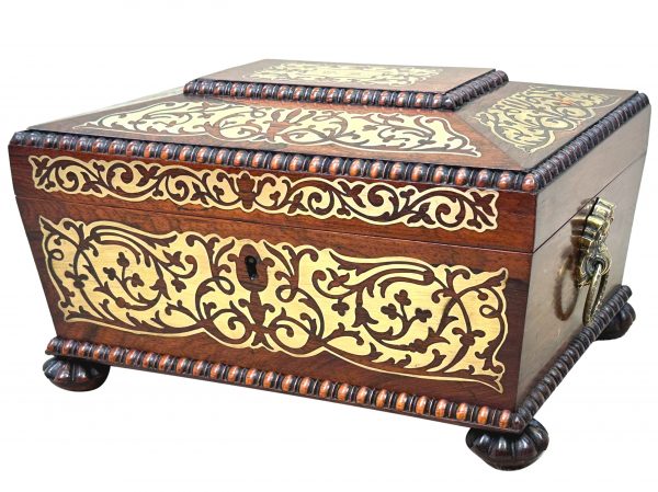 Regency Rosewood Jewellery Work Box