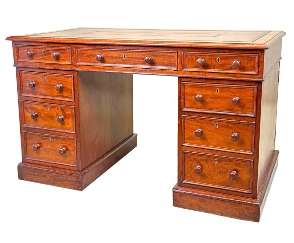 Regency Mahogany Pedestal Desk