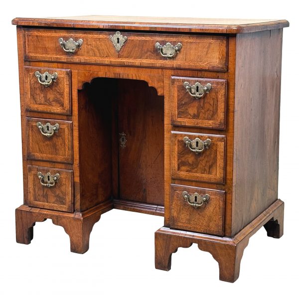 Queen Anne Walnut Kneehole Desk