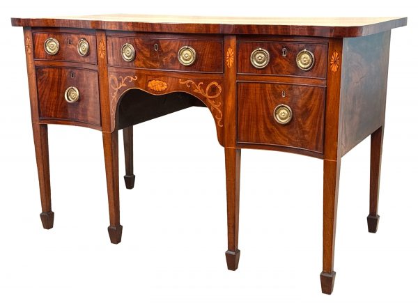 Small Georgian Mahogany Serpentine Sideboard