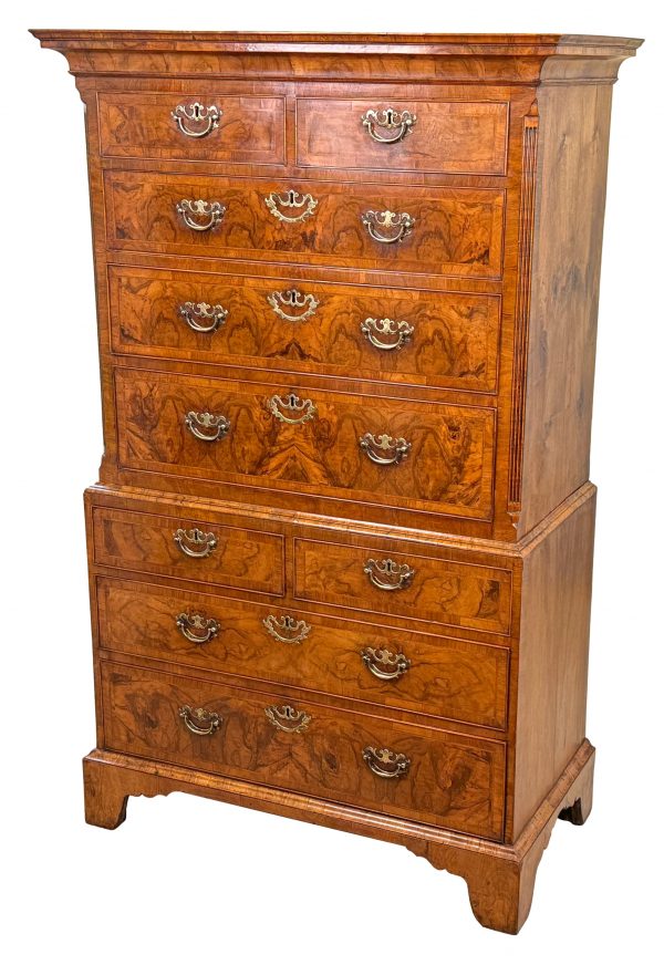 Walnut 18th Century Chest On Chest