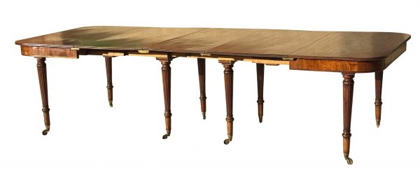 Regency Mahogany Imperial Action Extending Dining Table