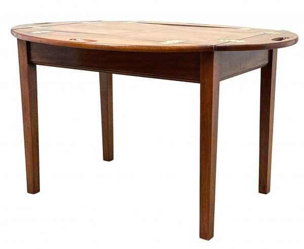 Georgian Mahogany Oval Butlers Tray On Stand