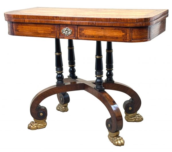 Regency 19th Century Kingwood Card Table