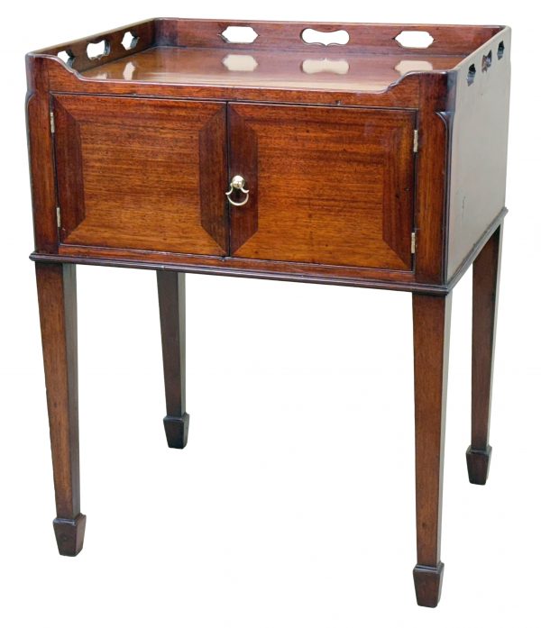 18th Century Georgian Mahogany Bedside Night Table