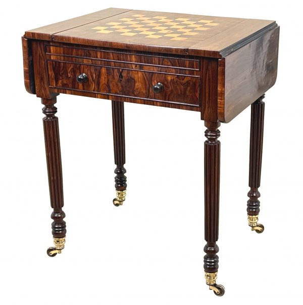Regency Goncalo Alves Backgammon & Chess Table