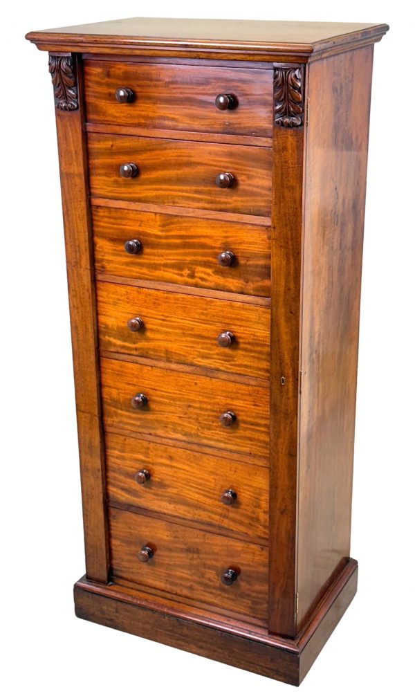 Regency Mahogany Wellington Chest Of Drawers