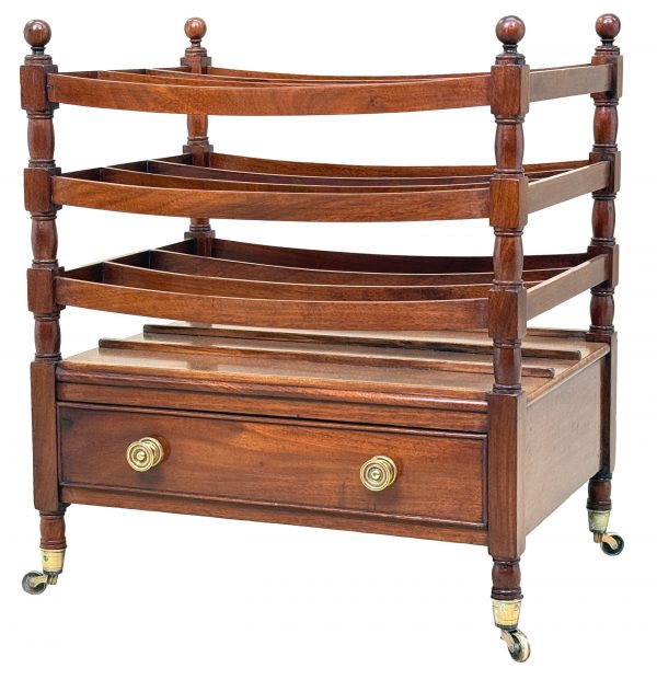 Regency Mahogany Boat Shaped Canterbury