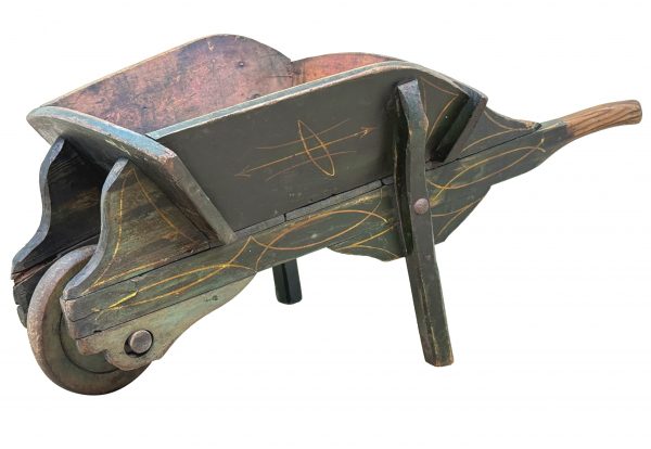 19th Century Paint Decorated Childs Wheelbarrow