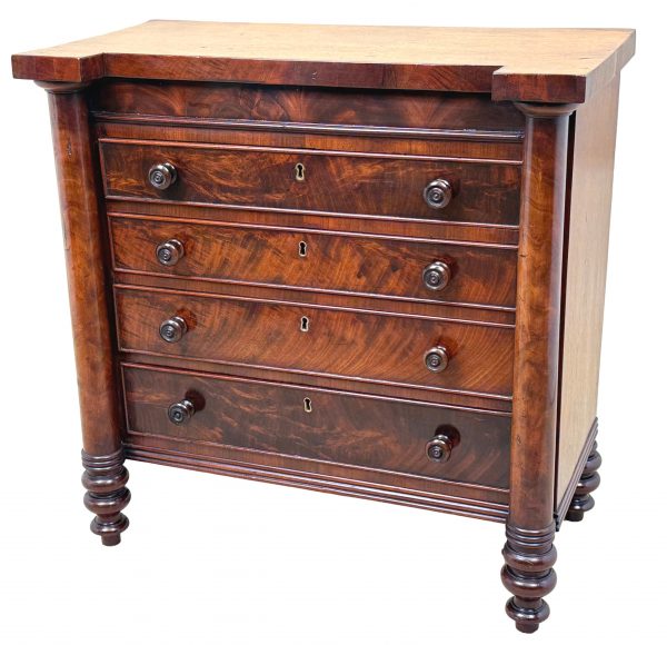 Regency Mahogany Miniature Childs Chest Of Drawers