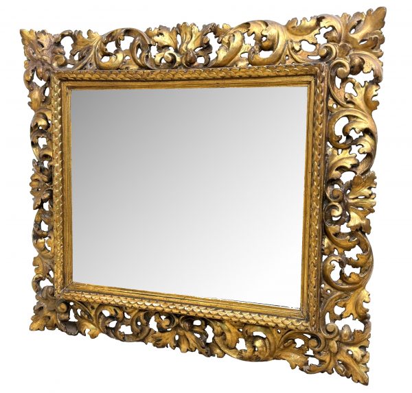 Small 19th Century Italian Giltwood Florentine Mirror