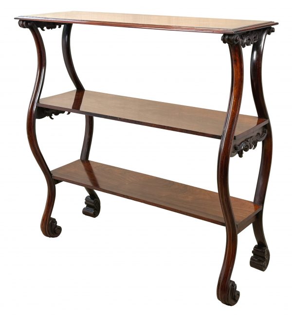 Mid 19th Century Rosewood Central Standing Buffet Shelves