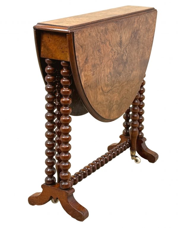 Victorian 19th Century Burr Walnut Baby Sutherland Coffee Table