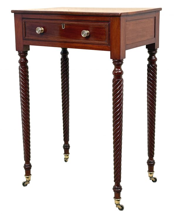 Regency Mahogany One Drawer Occasional Lamp Table 19th Century