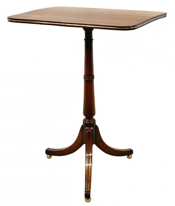 Regency Rosewood & Brass Strung Occasional Lamp Table 19th Century