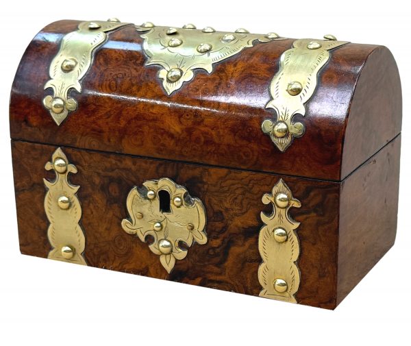 19th Century Burr Walnut Stationary Box