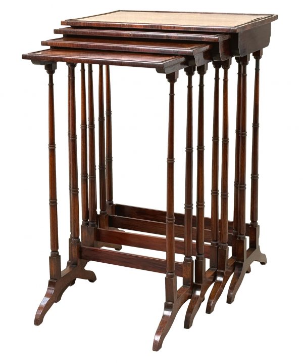 Fine Quality Regency Rosewood Quartetto Nest Of Four Occasional Tables