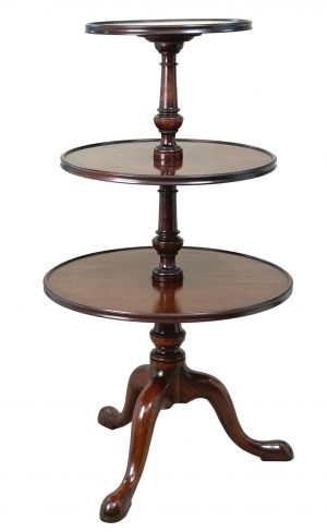 Georgian 18th Century Mahogany Three Tier Dumbwaiter
