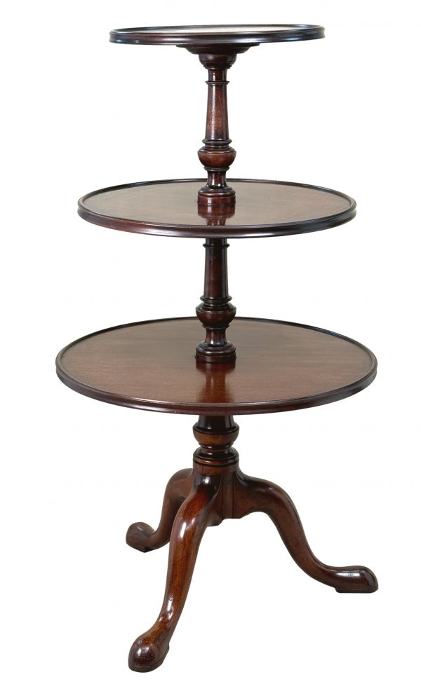 Georgian 18th Century Mahogany Three Tier Dumbwaiter