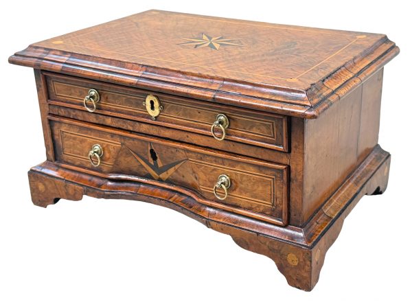 Rare Early 18th Century Walnut Miniature Chest Of Drawers